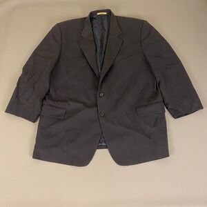 Joseph Abboud Wool Blazer Size 50R‎ Blue Two Button Closure Classic Fit Business
